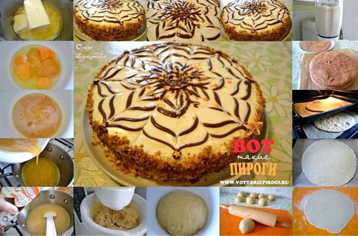 Торт рижик класичний рецепт з фото покроково зі сметанним кремом Десерт Рижик відмінно просочиться через